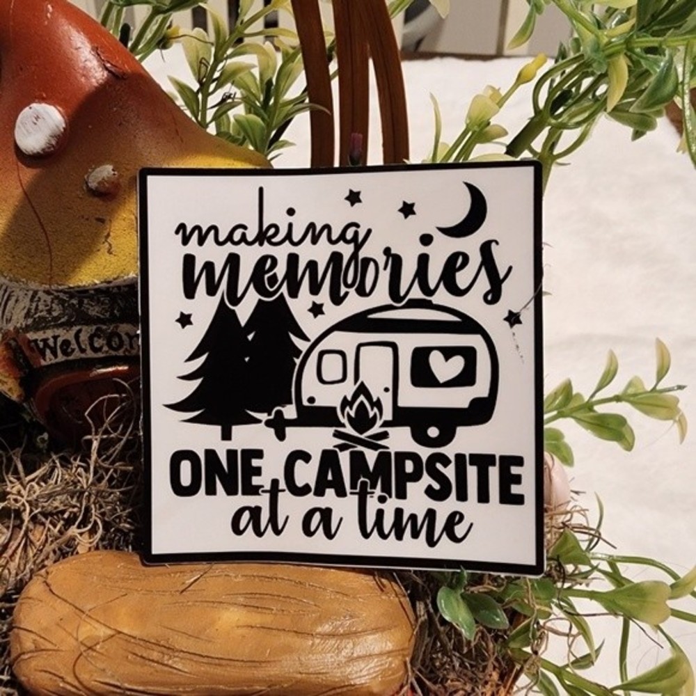 Cute Camping Theme Waterproof Durable Sticker